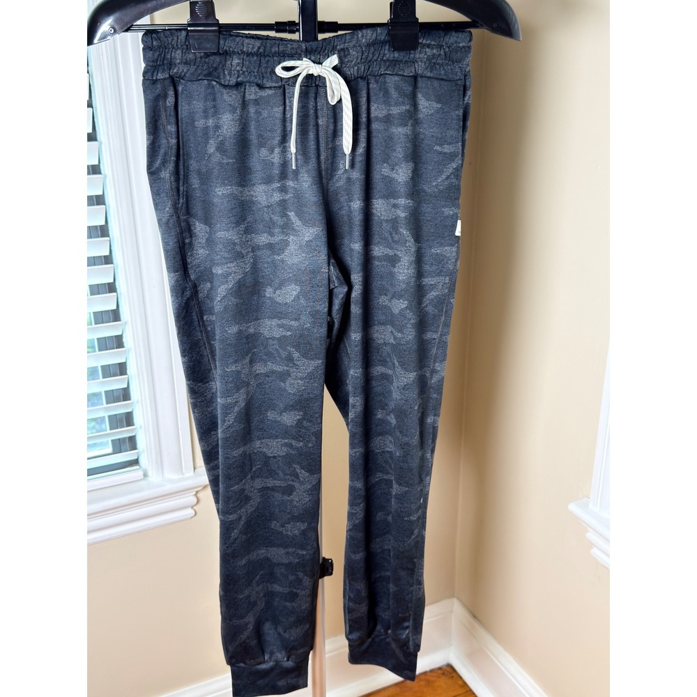 Vuori Performance Jogger Pants Charcoal Camo XL Drawstring Activewear